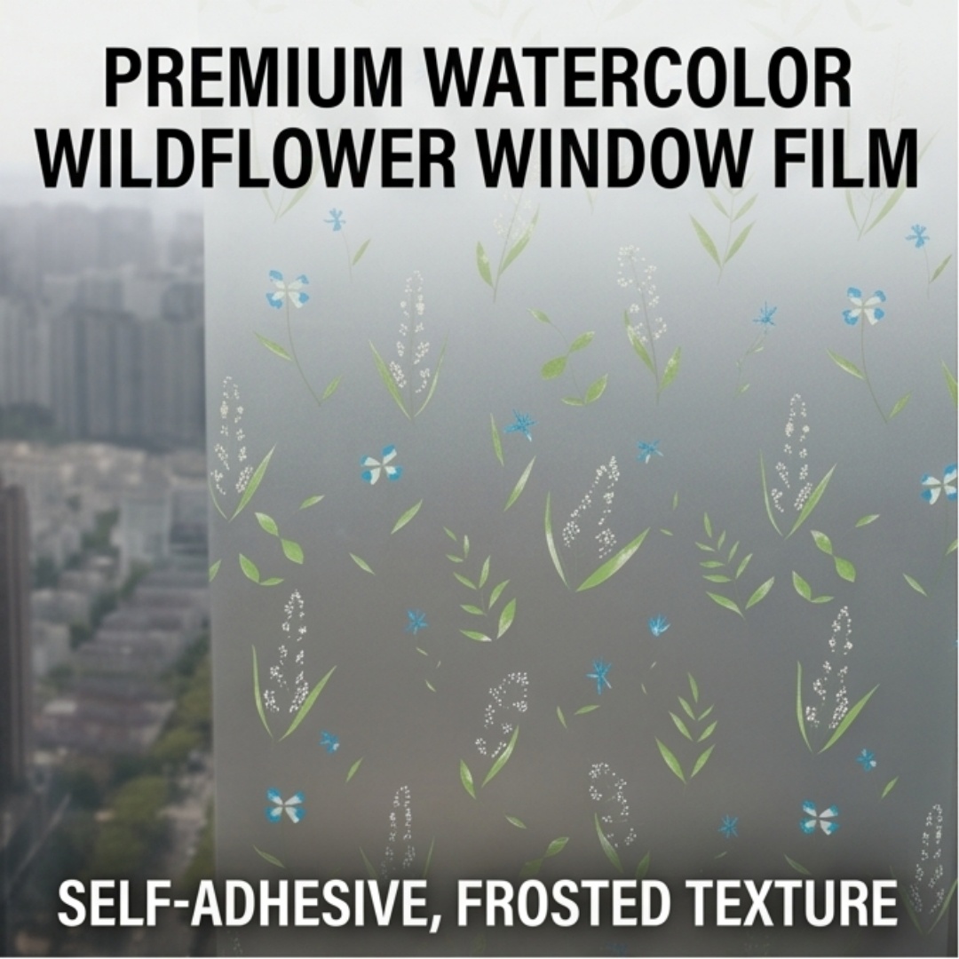 Window Insulation Film - Film adhésif décoratif pour fenêtre, motif