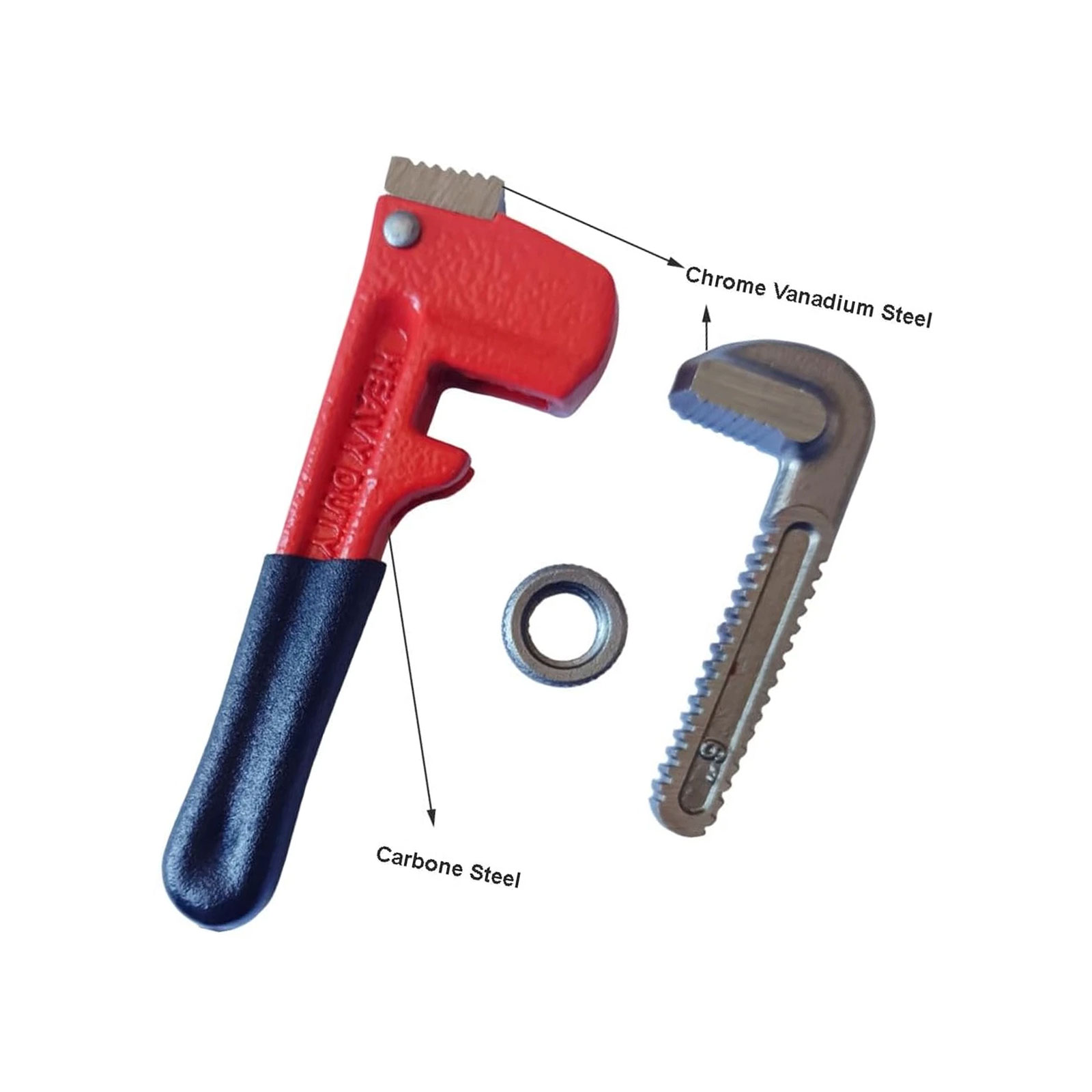 Pipe Wrench Adjustable - Clé à tuyaux robuste de 6