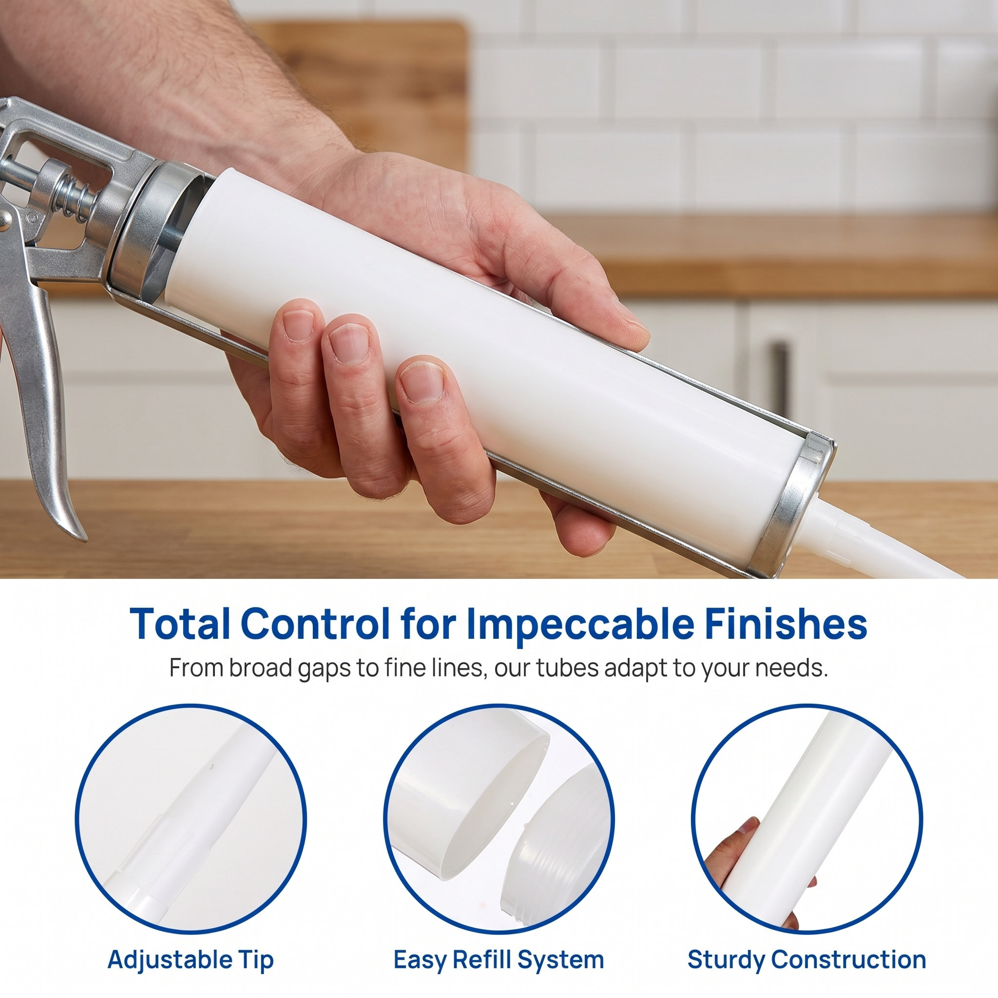 Home Improvement Usa - Tubes de mastic vides et rechargeables,