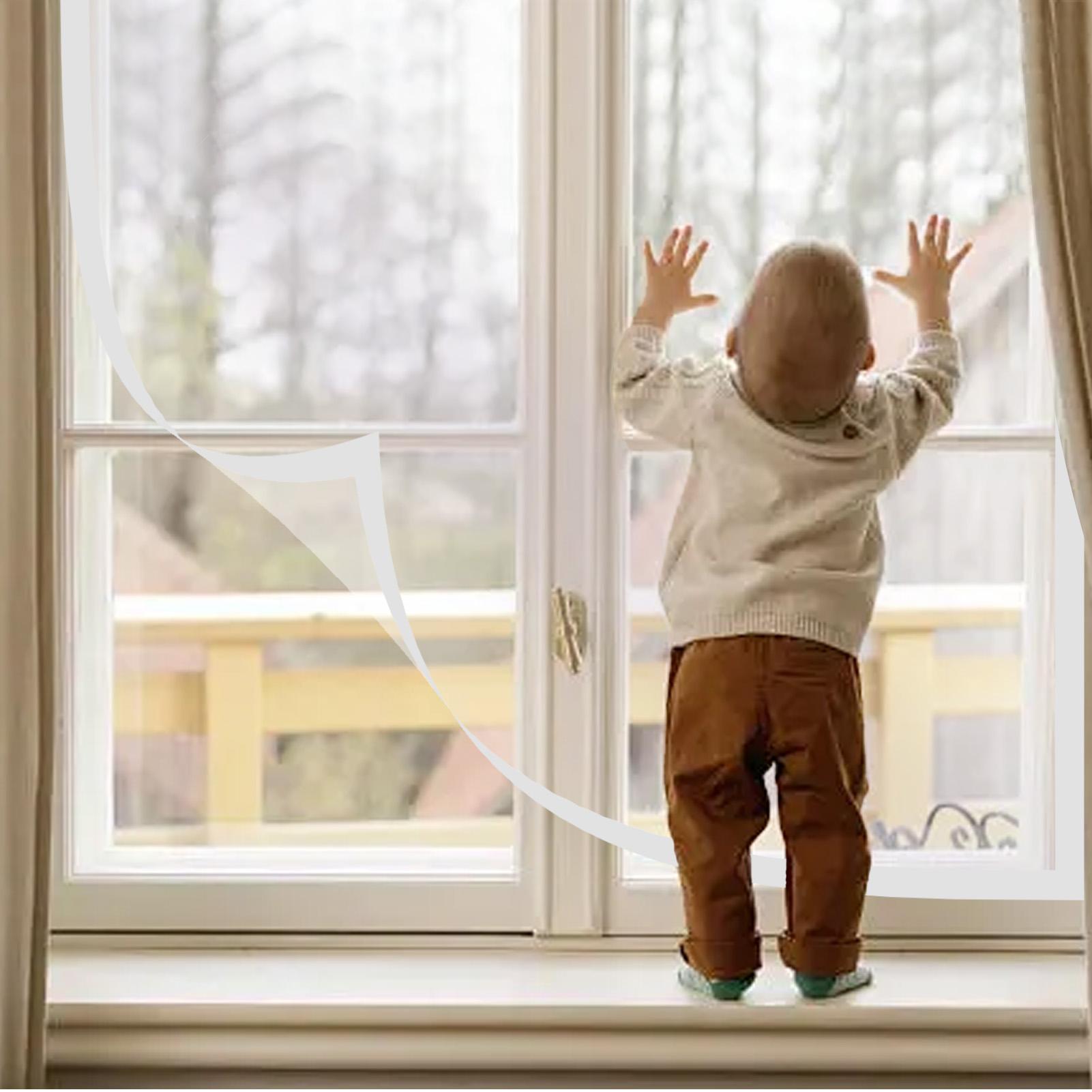 Window Insulation Film - Film d'isolation de fenêtre thermique réutilisable,